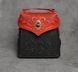 Шкіряний міні рюкзак-трансформер "Венеція" червоно-чорного кольору, 17х19х7 см lod-38 [red+black] фото 3